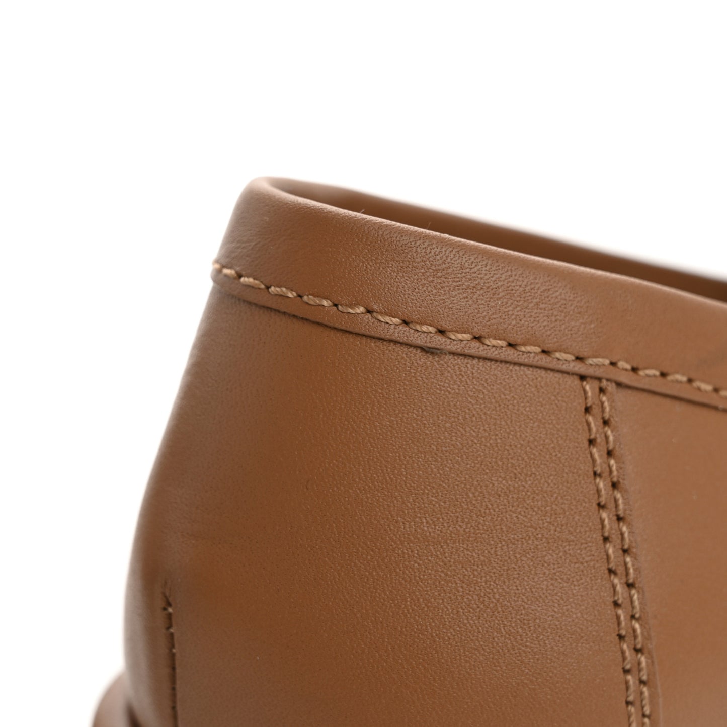 Calfskin CC Platform Loafers 38 Beige