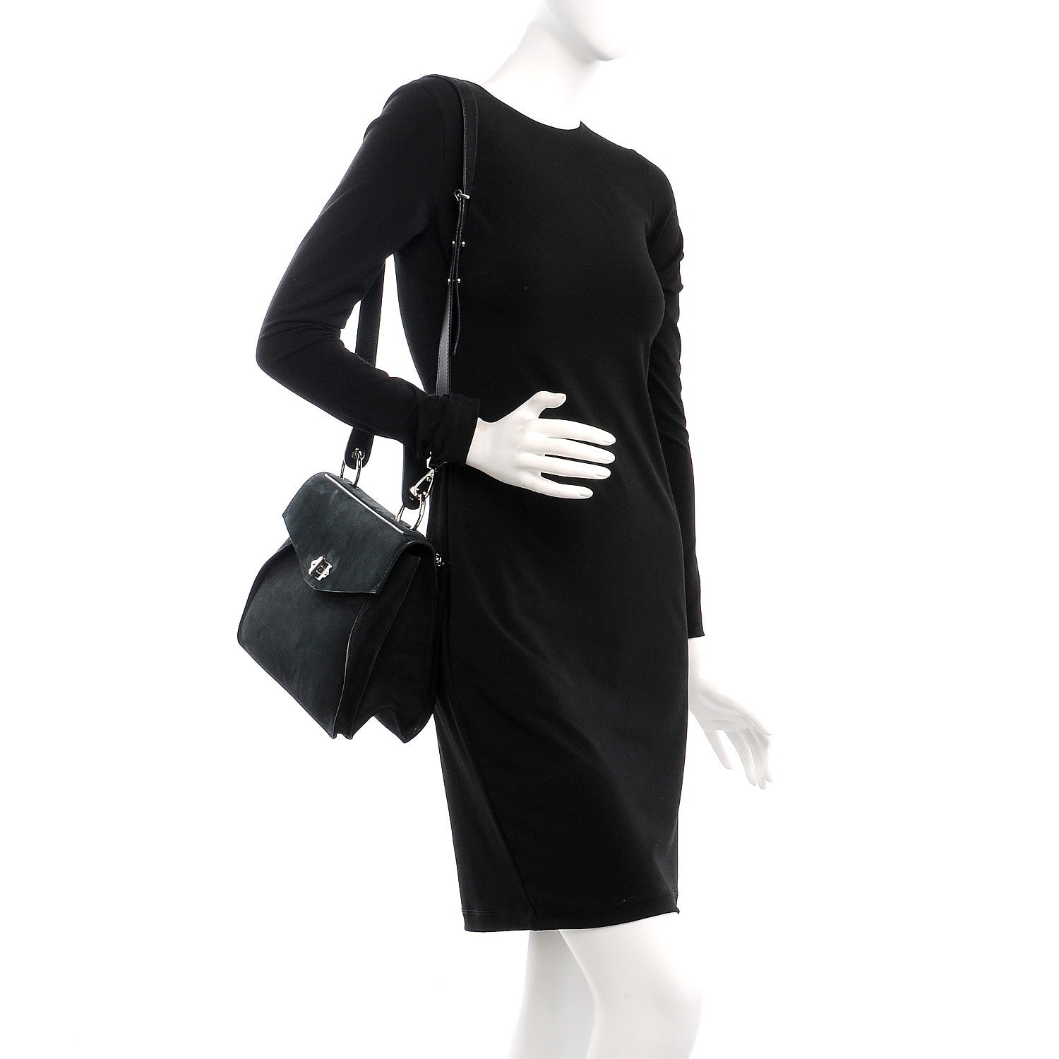 Proenza Schouler Suede Medium Hava Top Handle Bag Black 2 of 7