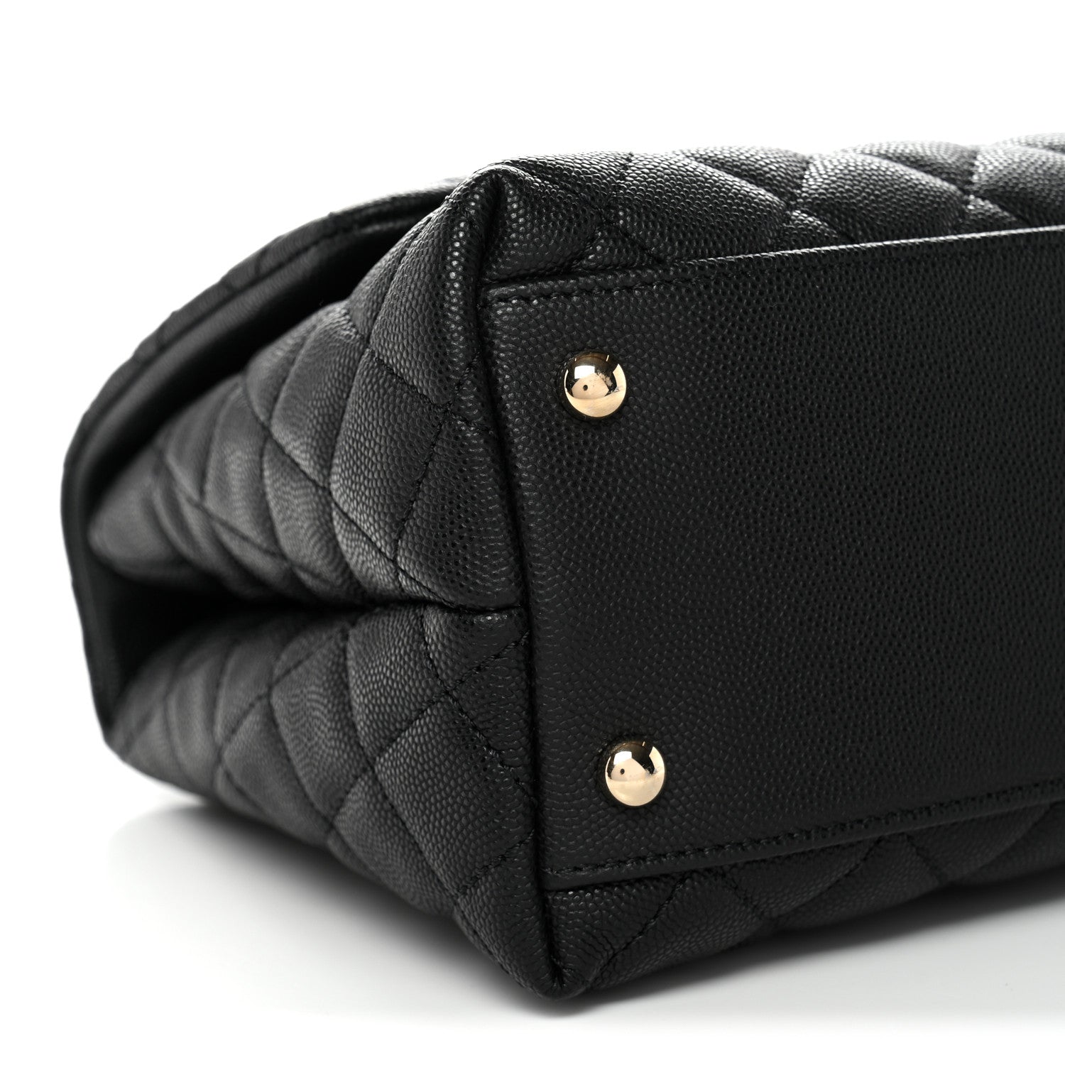 Chanel Caviar Quilted Small Coco Handle Flap Black 9 of 11