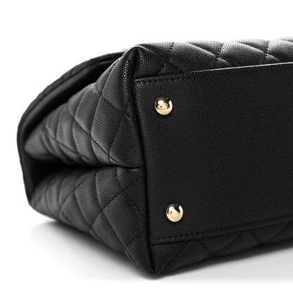 Chanel Caviar Quilted Small Coco Handle Flap Black 9 of 11