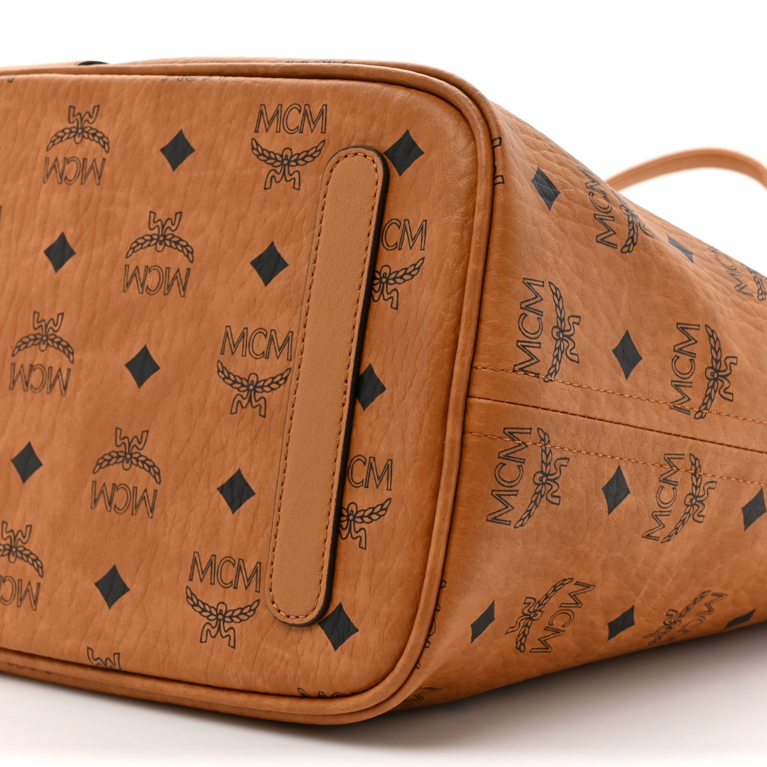 MCM Visetos Medium Liz Reversible Shopper Tote Cognac 15 of 18