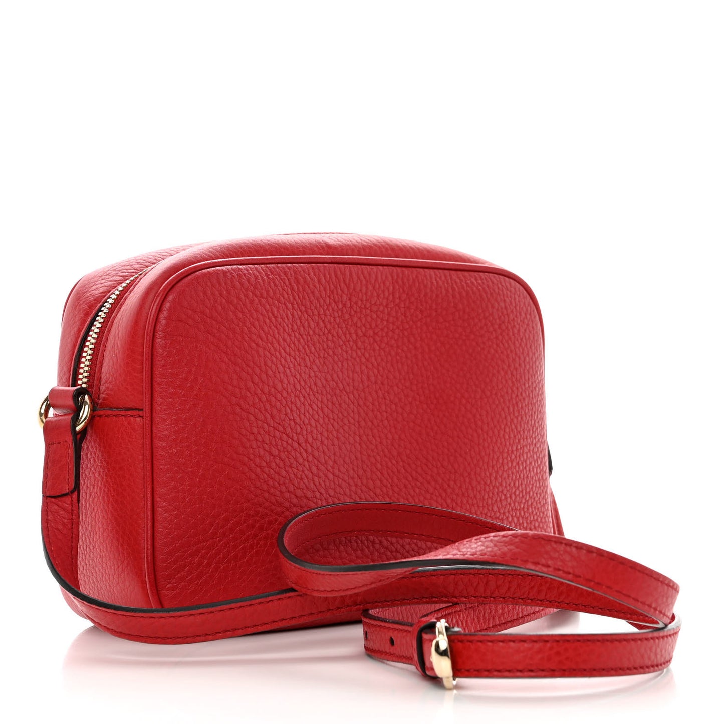 Pebbled Calfskin Small Soho Disco Bag Tabasco Red