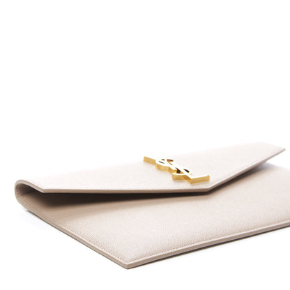 Saint Laurent Grain De Poudre Uptown Pouch Dark Latte 5 of 10
