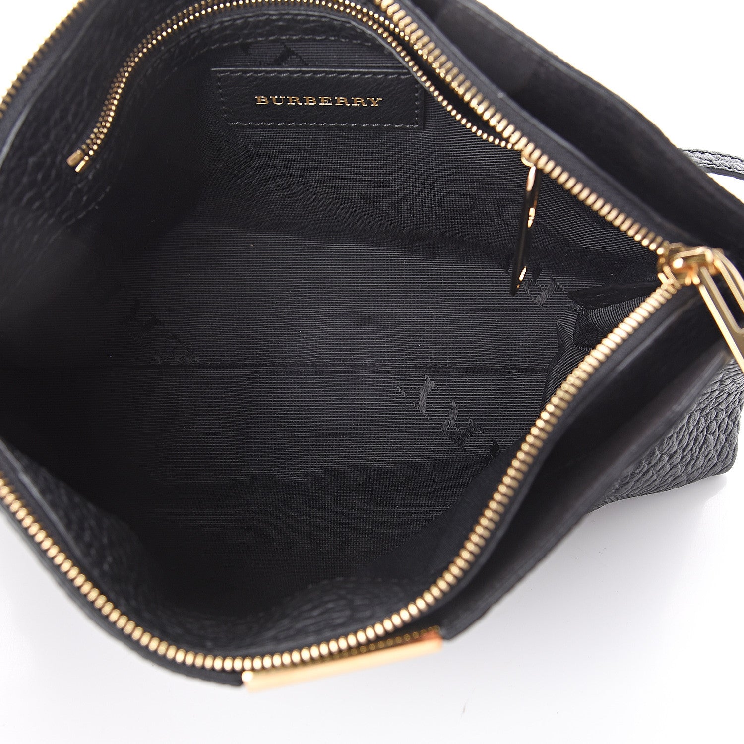 Burberry Signature Grain Calfskin Check Embossed Small Chichester Crossbody Clutch Bag Black 4 of 8