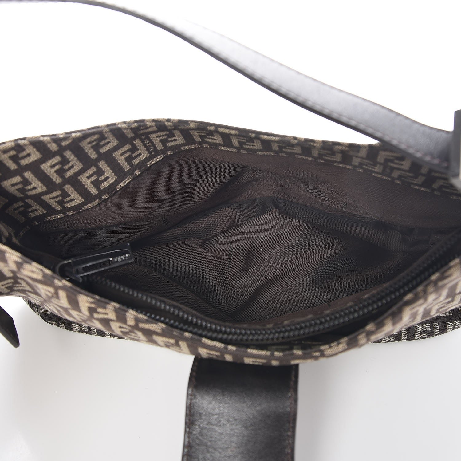 Fendi Zucchino Vitello Small Hobo Testa di Moro Beige 5 of 8