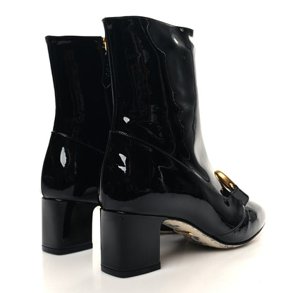 Gucci Vernice GG Victoire 55mm Ankle Boots 37 Black 4 of 9