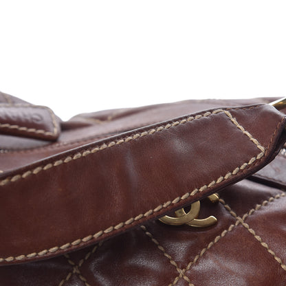 Chanel Calfskin Quilted Surpique Hobo Brown 9 of 21