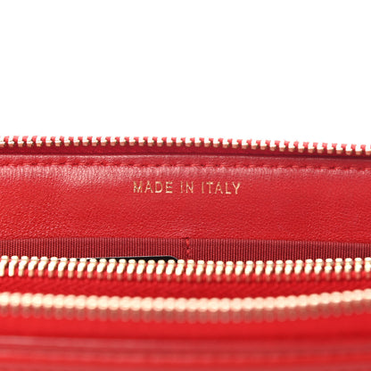 Chanel Lambskin Quilted Small Zipped Boy Pouch Red 8 of 14