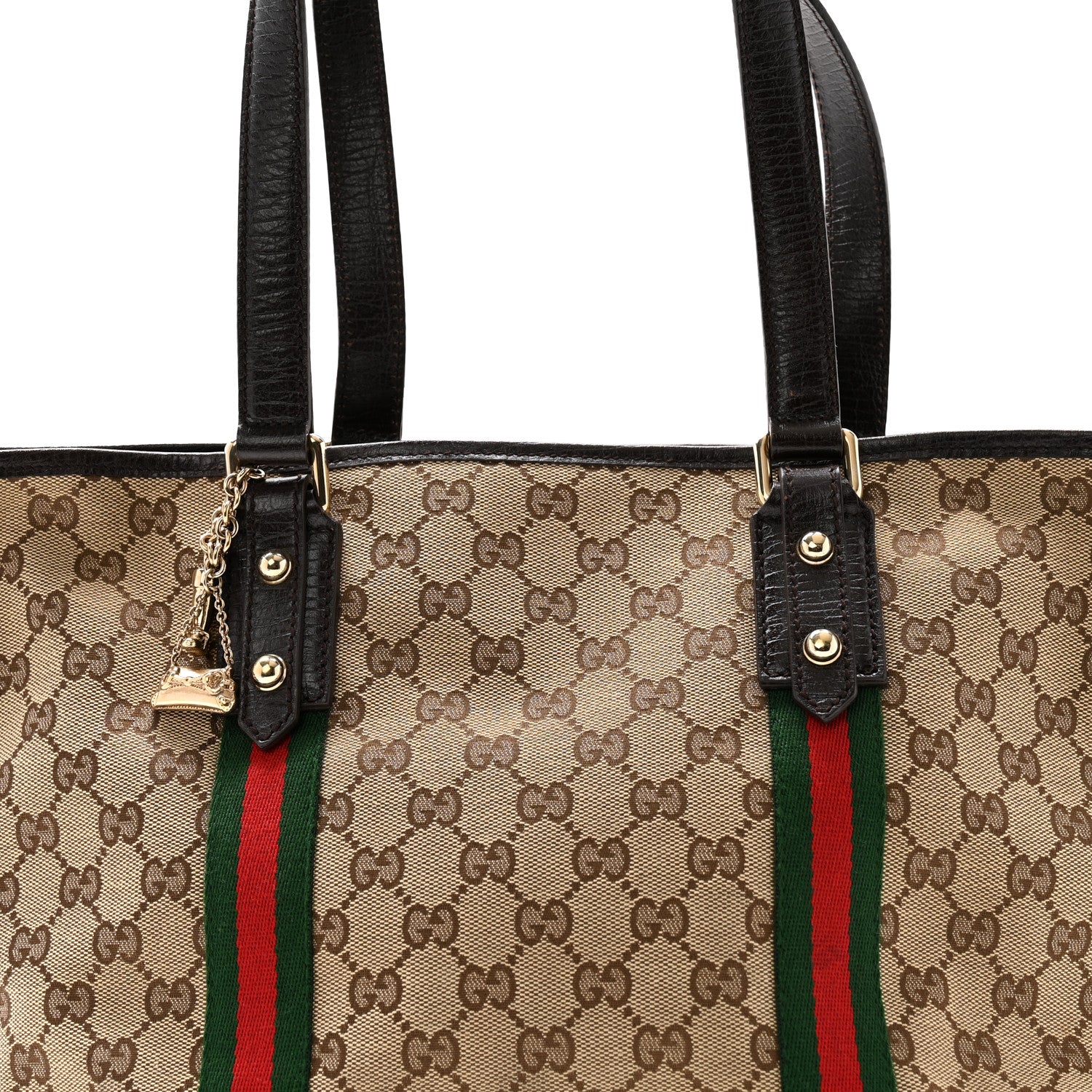 Gucci Monogram Medium Jolicoeur Tote Dark Brown 7 of 11