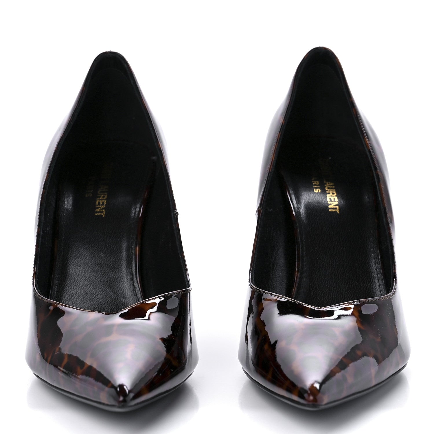 Saint Laurent Patent Tartaruga Kiki 85 Pump 39.5 Manto Naturale 2 of 8