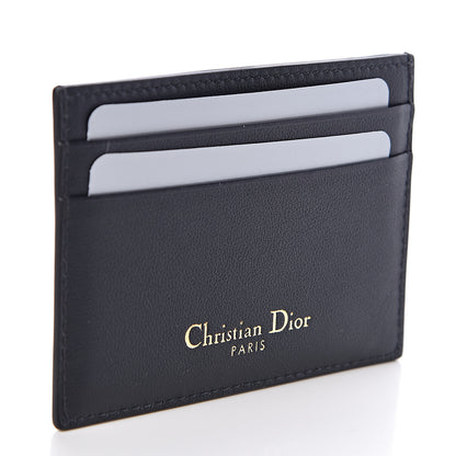 Christian Dior Calfskin Oblique Card Holder Blue 3 of 6