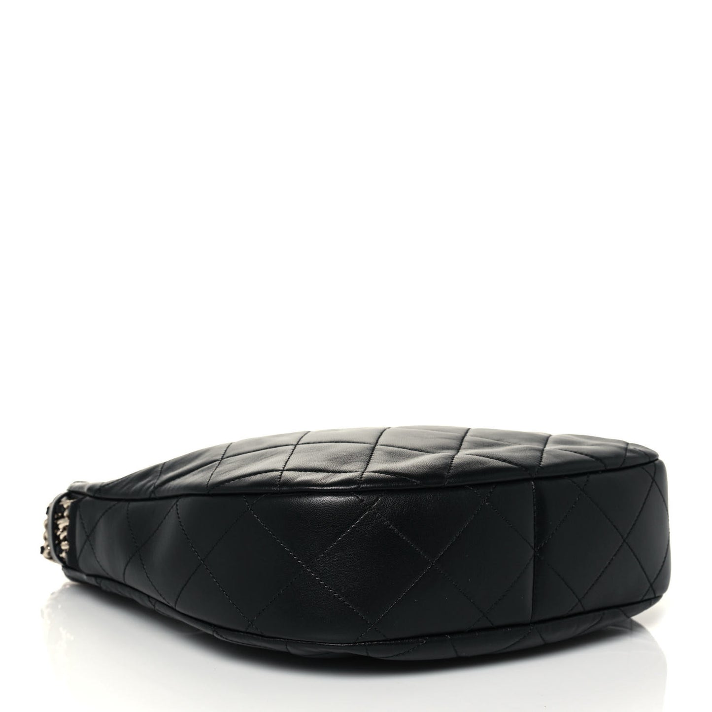 Lambskin Quilted Hobo Black