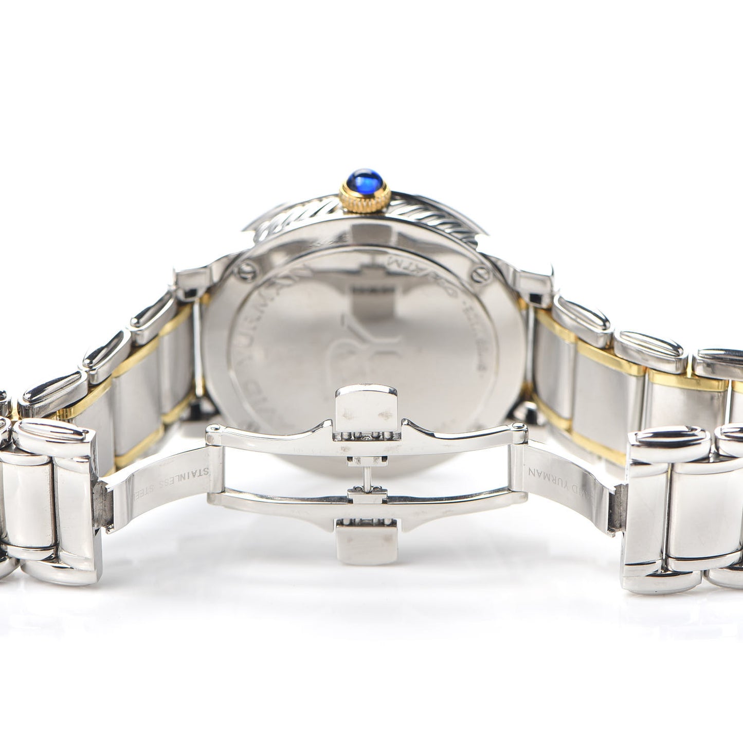 Stainless Steel 18K Yellow Gold Diamond Bezel Mother of Pearl 38mm Classic Quartz Watch