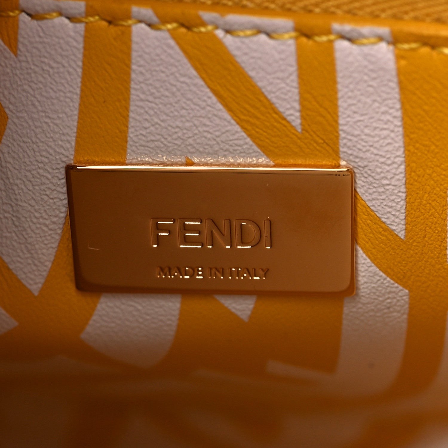 Fendi X SARAH COLEMAN Vitello Liberty Shiny Nappa Plexiglass FF Vertigo Mini Peekaboo Iconic Satchel Mimosa White 6 of 6