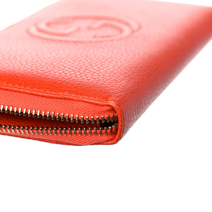 Gucci Pebbled Calfskin Soho Zip Around Wallet Sun Orange 8 of 11
