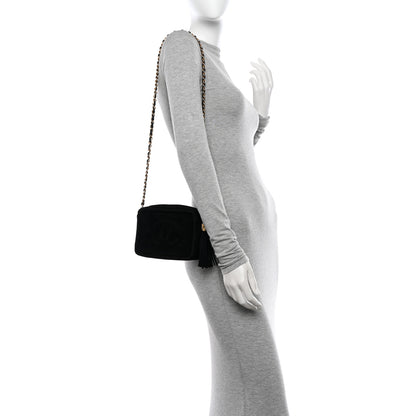 Chanel Suede CC Tassel Camera Case Black 2 of 11