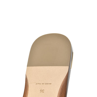 Bottega Veneta Laminated Nappa Intrecciato Squared Toe Flat Sandals 36 Gold 12 of 15
