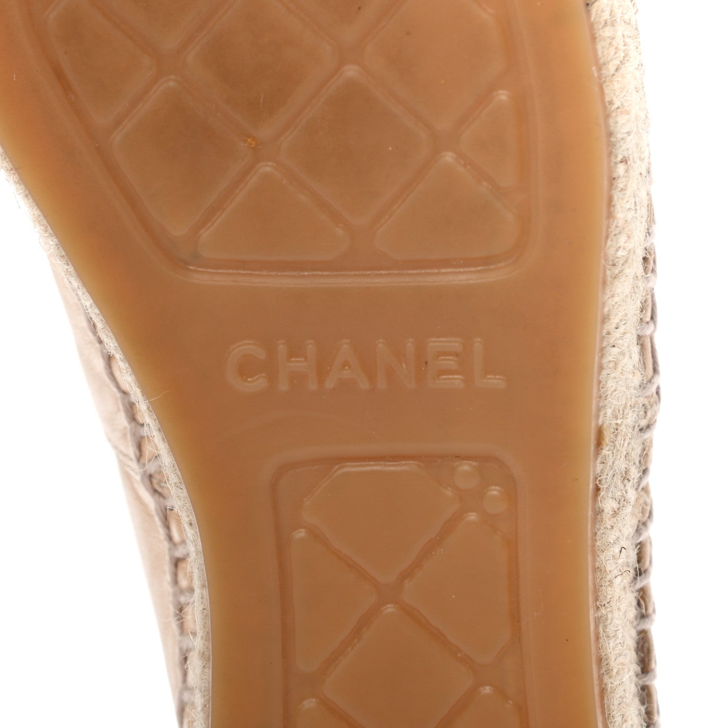 Chanel Lambskin CC Espadrilles 36 Beige Black 8 of 10