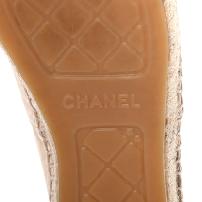 Chanel Lambskin CC Espadrilles 36 Beige Black 8 of 10