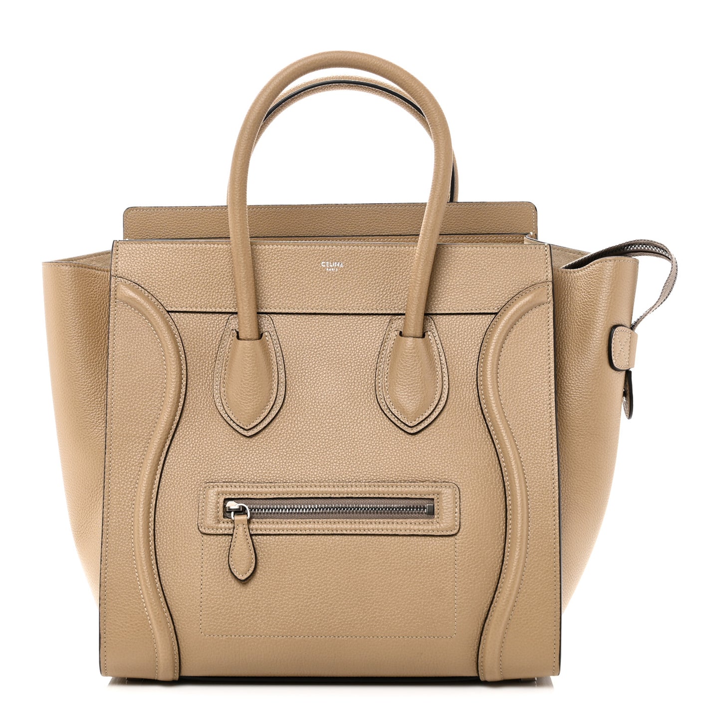 Drummed Calfskin Mini Luggage Dune