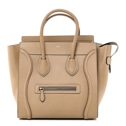Celine Drummed Calfskin Mini Luggage Dune 1 of 11