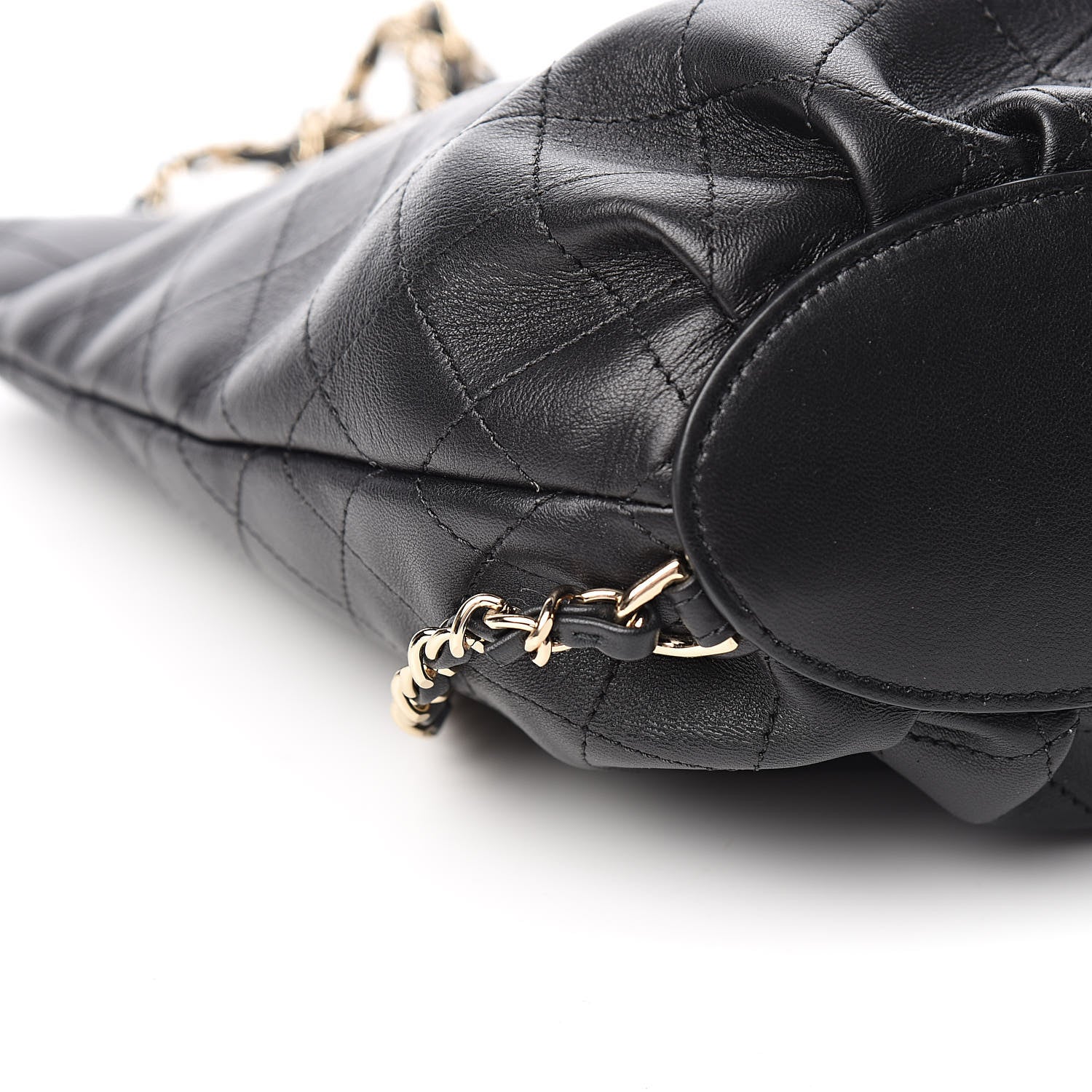 Chanel Lambskin Stitched CC Chain Backpack Black 8 of 9