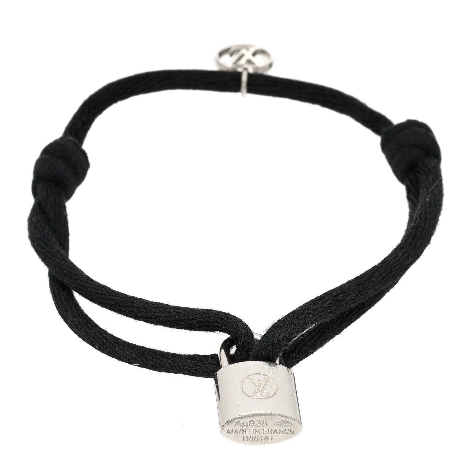 Louis Vuitton X UNICEF Sterling Silver Lockit Bracelet Black 1 of 6