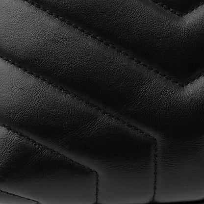 Saint Laurent Calfskin Y Quilted Monogram Toy Loulou Crossbody Bag Black 12 of 12