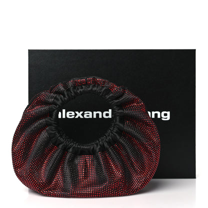 Alexander Wang Crystal Satin Mini Handle Crescent Bag Black Burnt Cherry 10 of 10