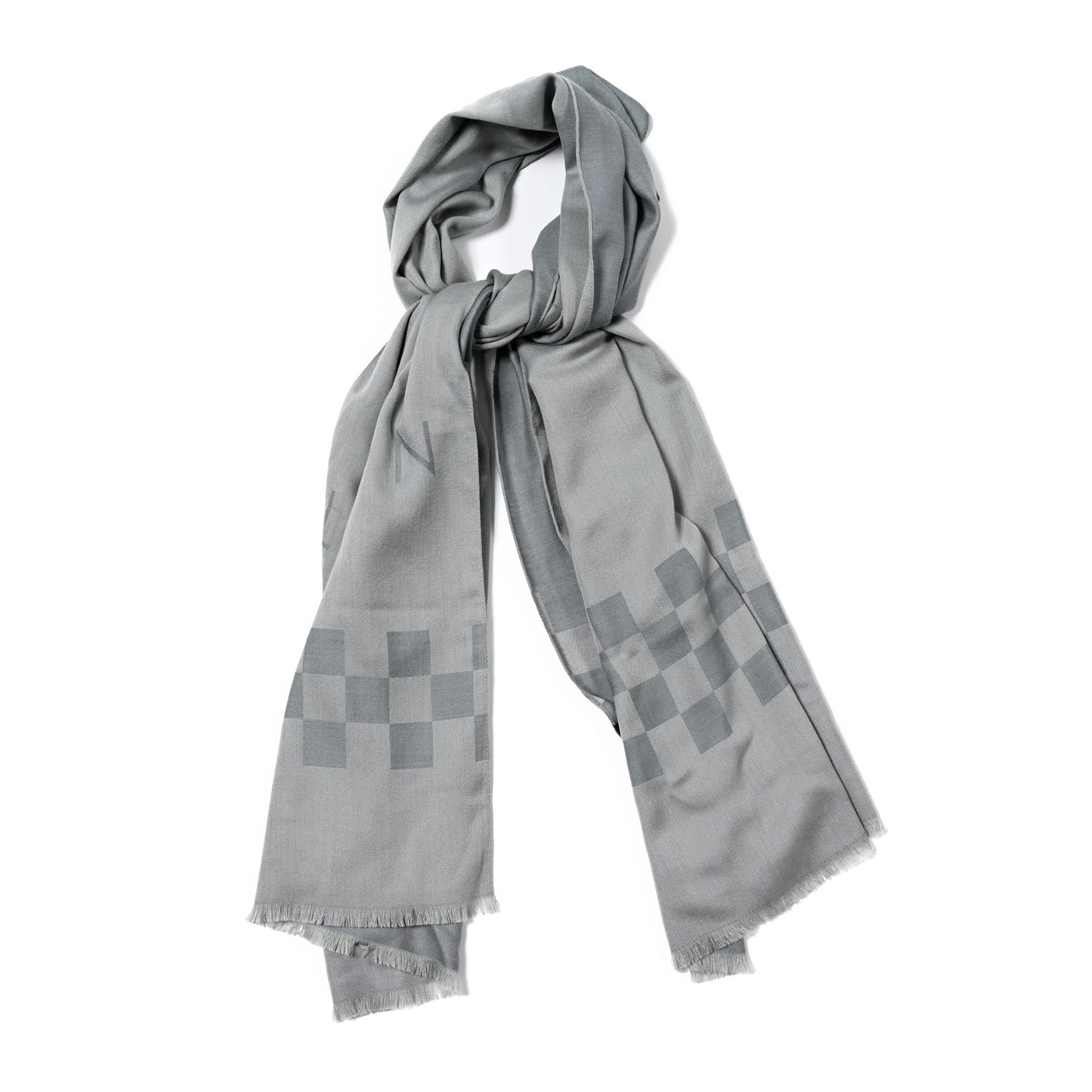 Cashmere Damier Scarf Graphite