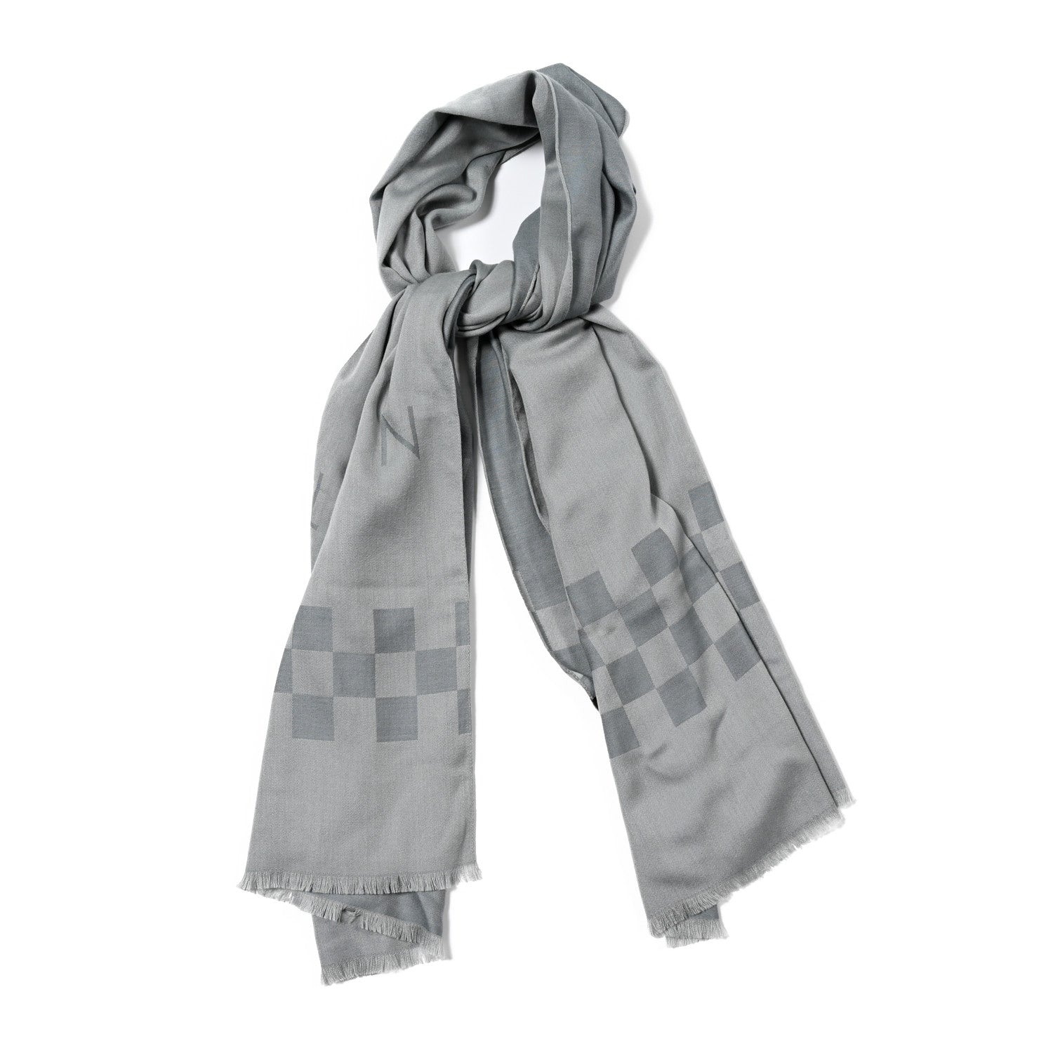 Louis Vuitton Cashmere Damier Scarf Graphite 1 of 3