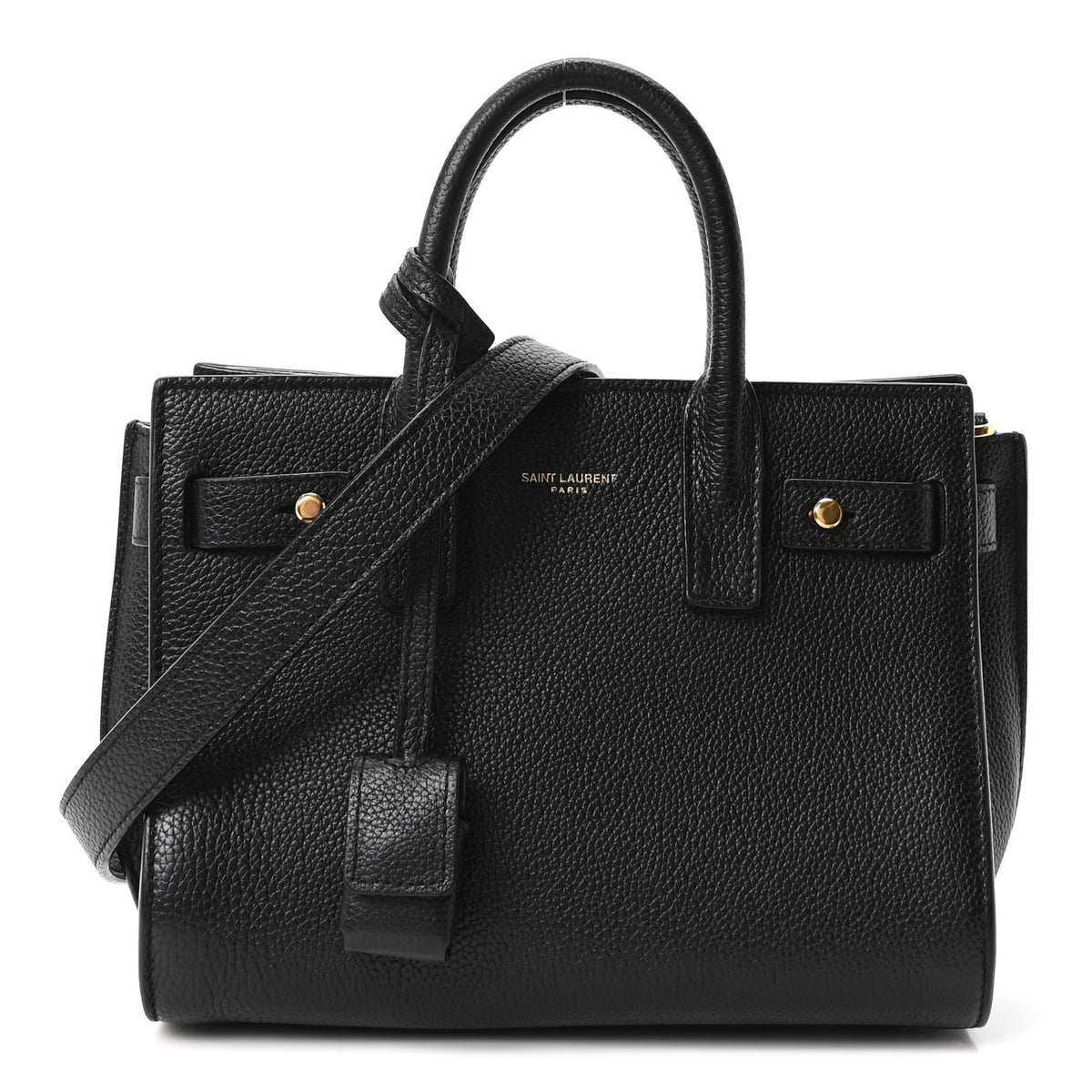Grained Calfskin Nano Supple Sac De Jour Black