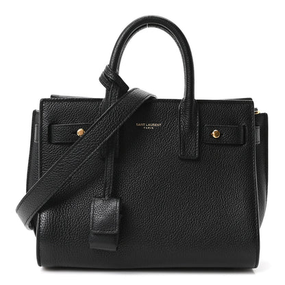Saint Laurent Grained Calfskin Nano Supple Sac De Jour Black 1 of 9