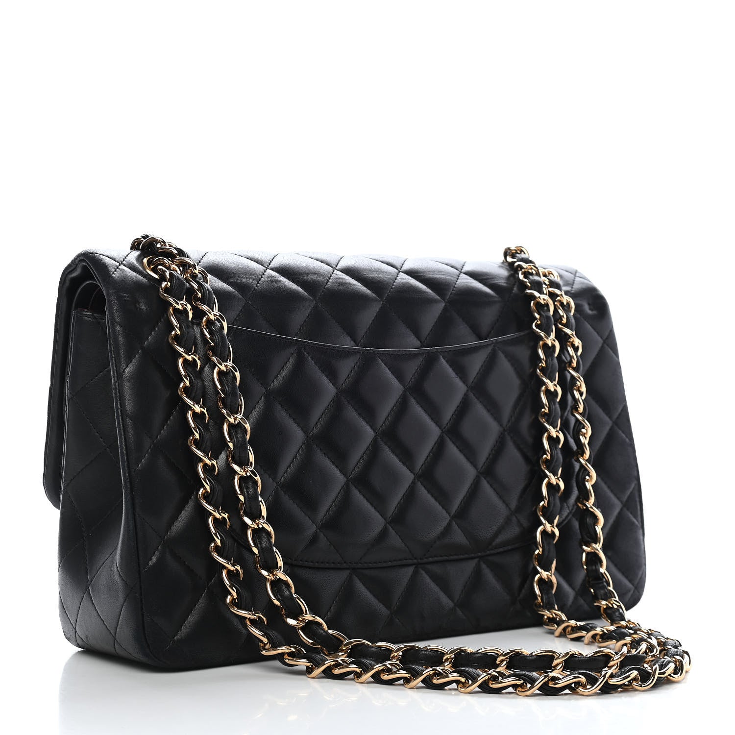 Chanel Lambskin Quilted Jumbo Double Flap Black 6 of 25