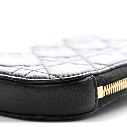 Christian Dior Lambskin Cannage Lady Dior Phone Holder Black 10 of 11