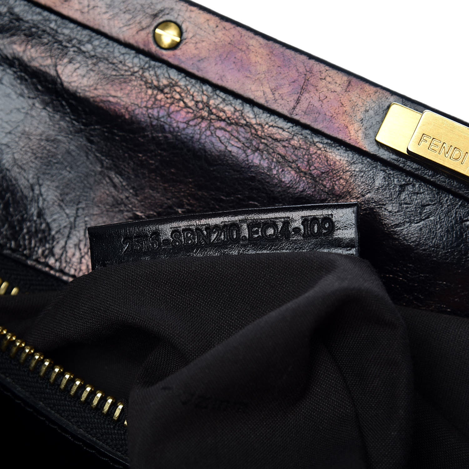 Fendi Vitello Saddle Large Peekaboo Iconic Satchel Black 8 of 10