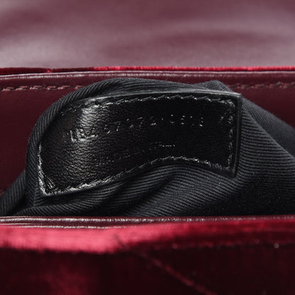 Saint Laurent Velvet Y Quilted Monogram Toy Loulou Crossbody Bag French Burgundy 9 of 15