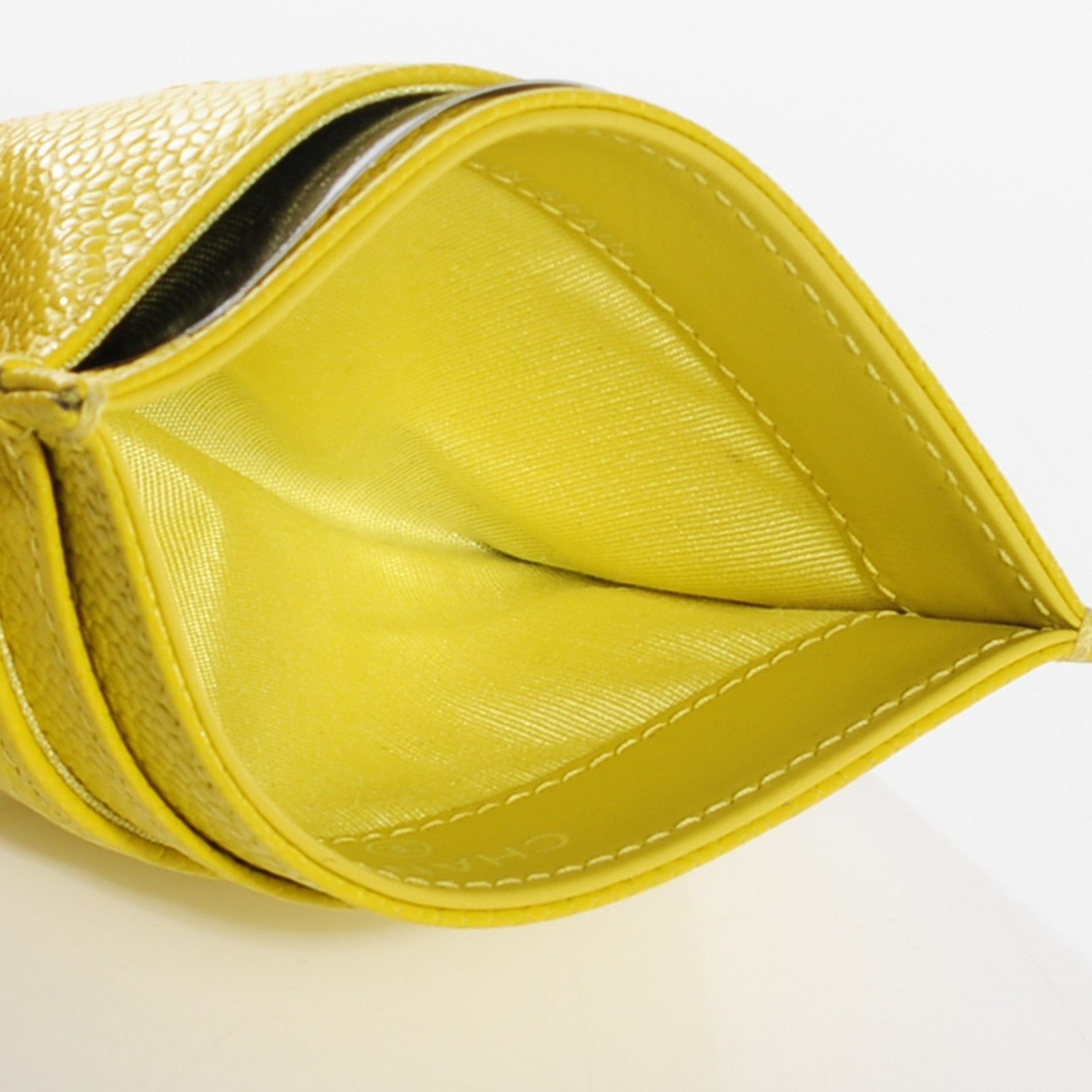 Chanel Caviar CC Timeless Card Holder Yellow 5 of 9