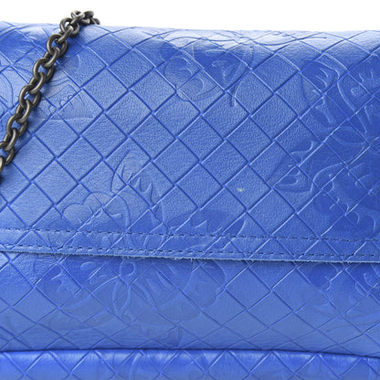 Bottega Veneta Calfskin Intrecciomirage Embossed Butterfly Small Chain Crossbody Signal Blue 10 of 10