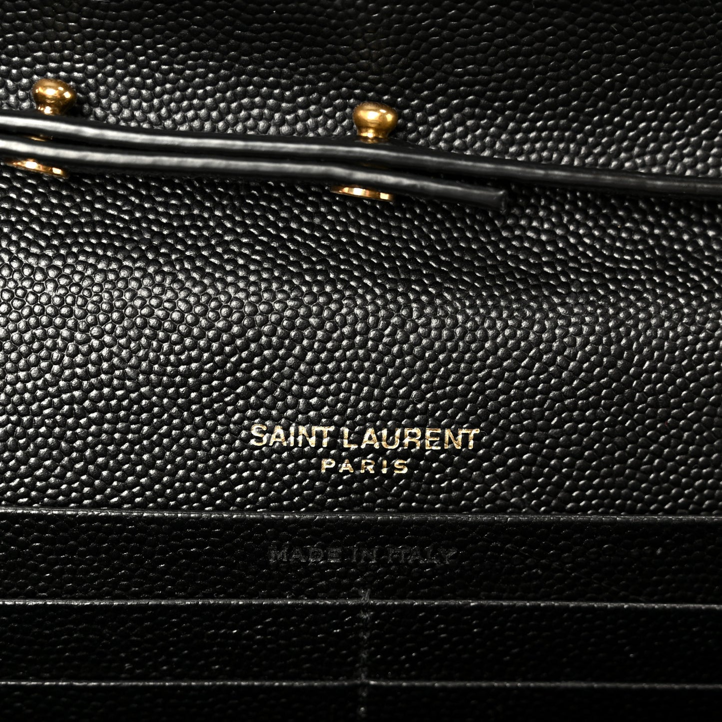 Grain De Poudre Matelasse Chevron Monogram Chain Wallet Black