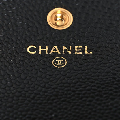 Chanel Caviar Quilted Large Gusset Flap Wallet Black 6 of 7