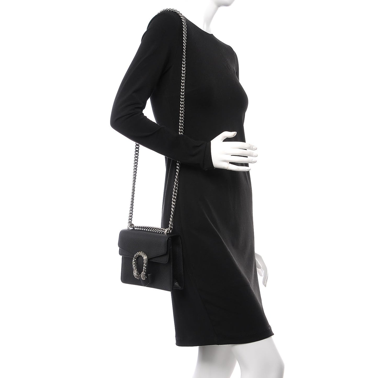 Calfskin Mini Dionysus Shoulder Bag Black