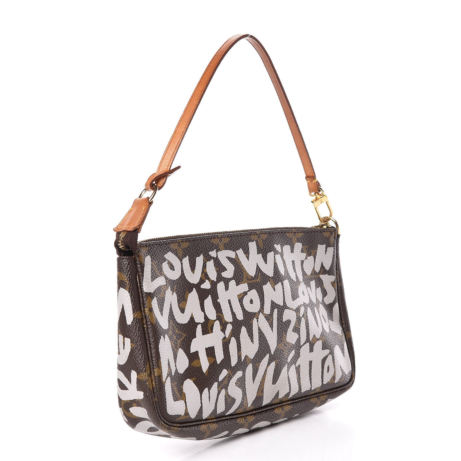 Louis Vuitton Monogram Graffiti Pochette Accessories Silver 450905