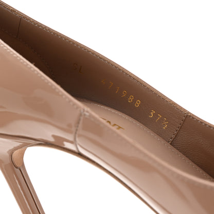 Saint Laurent Vernice Patent Anja 105 Pumps 37.5 Nude 9 of 10
