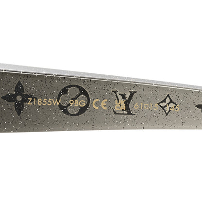 Louis Vuitton Acetate Obsession Round Sunglasses Z1855W Black Glitter 6 of 7