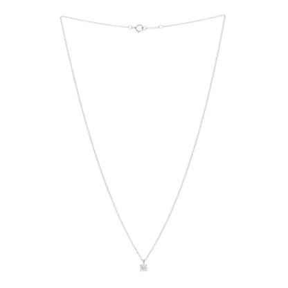 Tiffany Platinum Diamond .35ct Solitaire Pendant Necklace 3 of 5