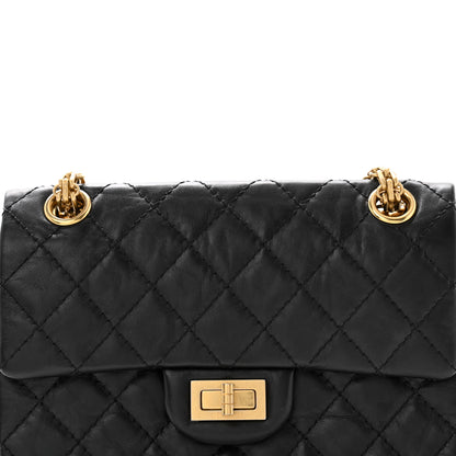Chanel Aged Calfskin Quilted 2.55 Reissue Mini Flap Black 8 of 10