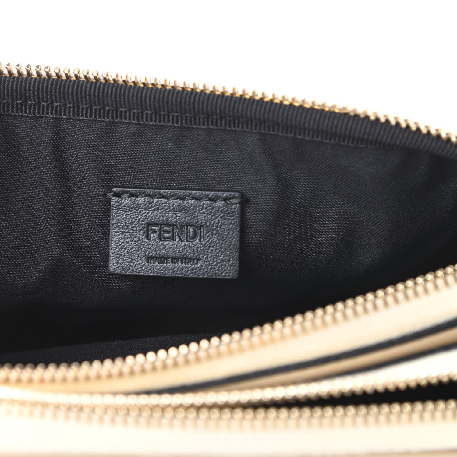 Fendi Vitello Grace Matte Bi-Color Easy Baguette Uovo Black 8 of 12