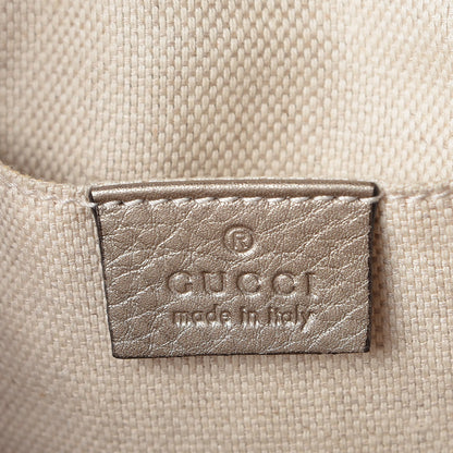 Gucci Metallic Pebbled Calfskin Small Soho Disco Bag Golden Beige 8 of 12