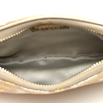 Fendi Metallic Zucca Mini Pochette Oro Argento 5 of 10